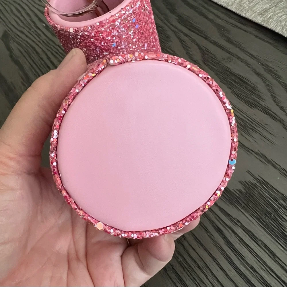 2 Pink Glitter PU Leather Holder for Makeup Brushes, Eyeglasses, Pens & More!